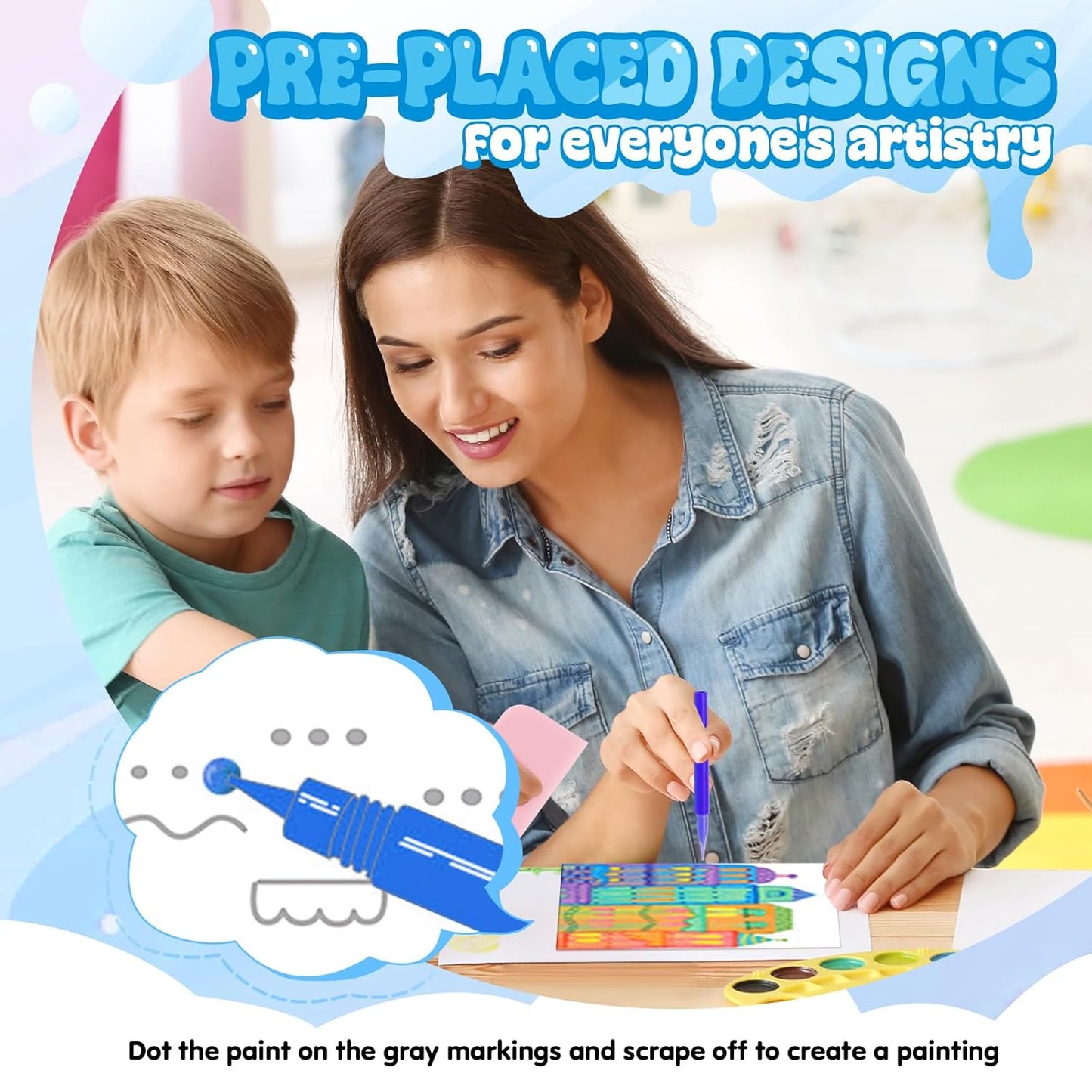 Magical Rainbow Scratch Painting