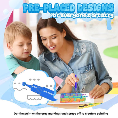 Magical Rainbow Scratch Painting