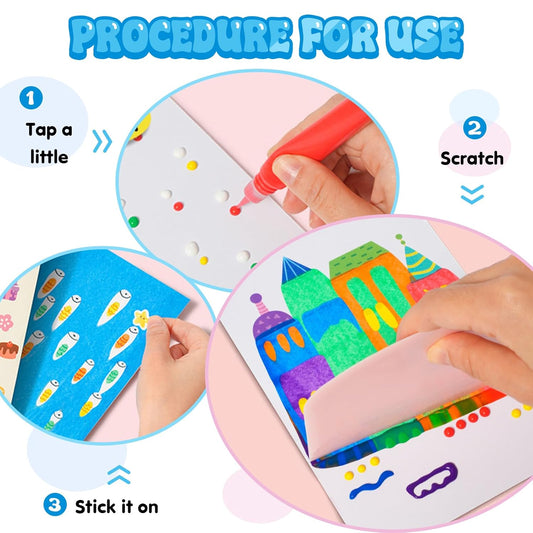 Magical Rainbow Scratch Painting